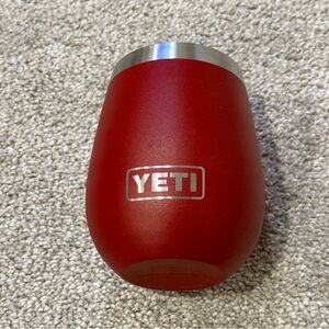 YETI Rambler 10 oz Red Wine Tumbler Stainless Steel Outdoors Party NO LID